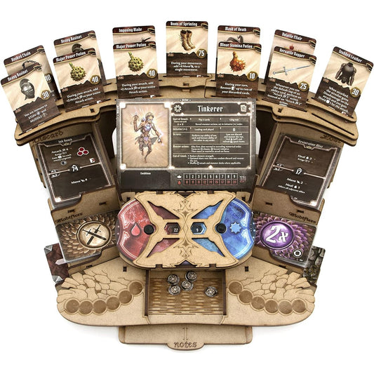 TowerRex Character Dashboard Gloomhaven + Forgotten Circles Frosthaven Gloomhaven Jaws of The Lion - Player Board for character organization and game management