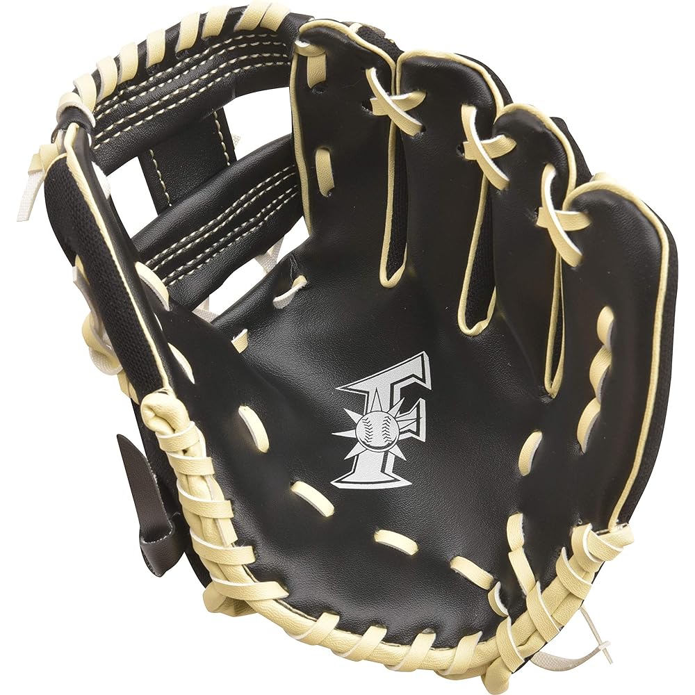 Fighters x GP Baseball Glove Super Light for Elementary School Lower Grades 9 Inch Black Right Throw Left Throw
