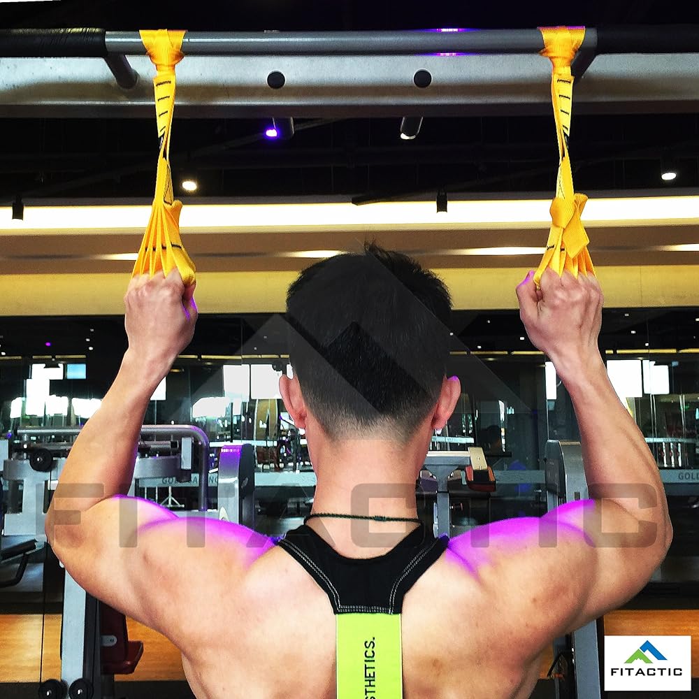 FITactic 1 Pair Eagle Loop Grips for Finger Thumb Hand Wrist Forearm Strengthening Training (Yellow)