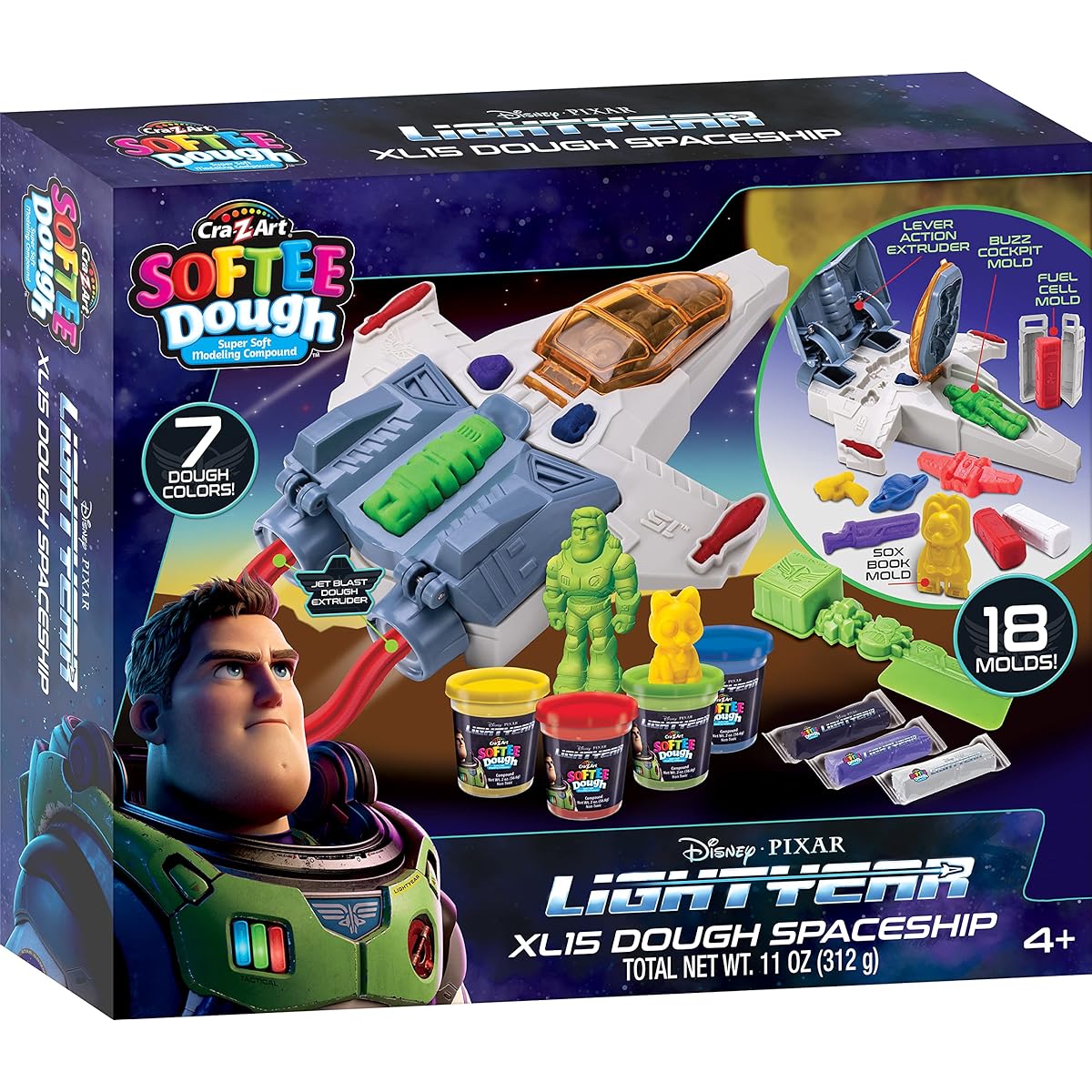Disney Pixar Lightyear XL15 Fabric Spaceship Soft Fabric Modeling Fabric Playset Ages 4+