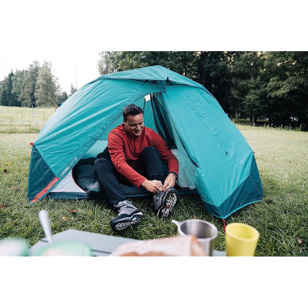 Quechua Decathlon Camping Tent 2Seconds EASY for 2 people [One-touch Easy Setup Solo Family Outdoor Water Pressure Resistant Double Structure]