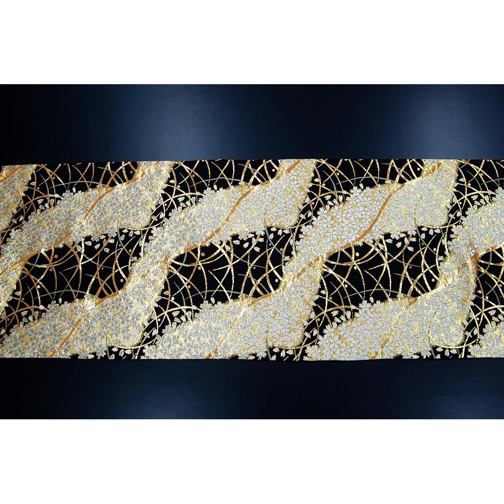 Japanese-style kimono table runner, as gorgeous as an obi, to create a modern Japanese look for parties and events, for Christmas and New Year table coordination, obi-style, all-over pattern, boxed, wrapped, 180cm (Miyabi Miyabi)
