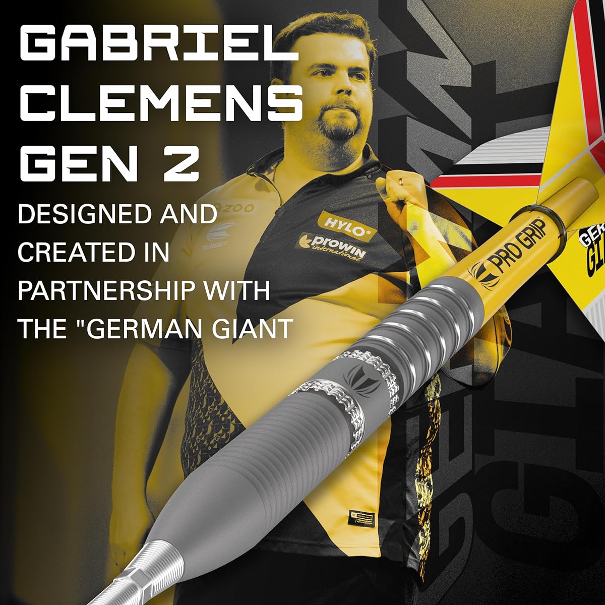 Target Darts Gabriel Clemens Gen 2 21G 90% Tungsten Swiss Point Steel Tip Dart Set