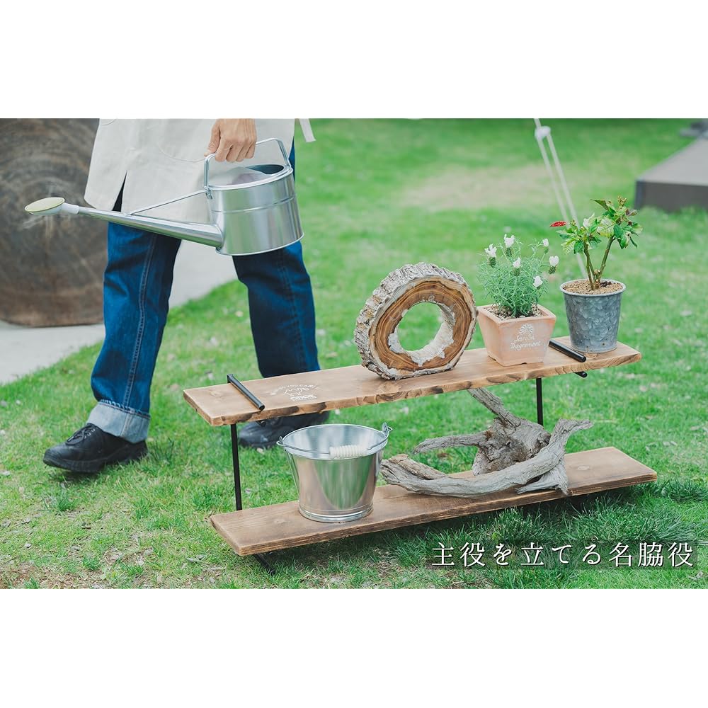 Onoe Seisakusho (ONOE) Iron Strike IS-4720 [1 set of 2 pieces, driven into the ground and used as a table, outdoor field table, can be used at the same time as iron legs, small shelf, solo camp]