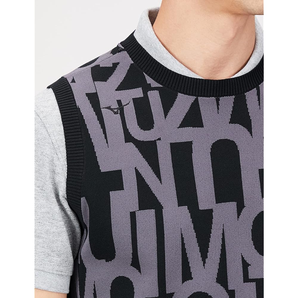 Mizuno E2MC2501 Men's Golf Wear Water Repellent Logo Jacquard Knit Vest