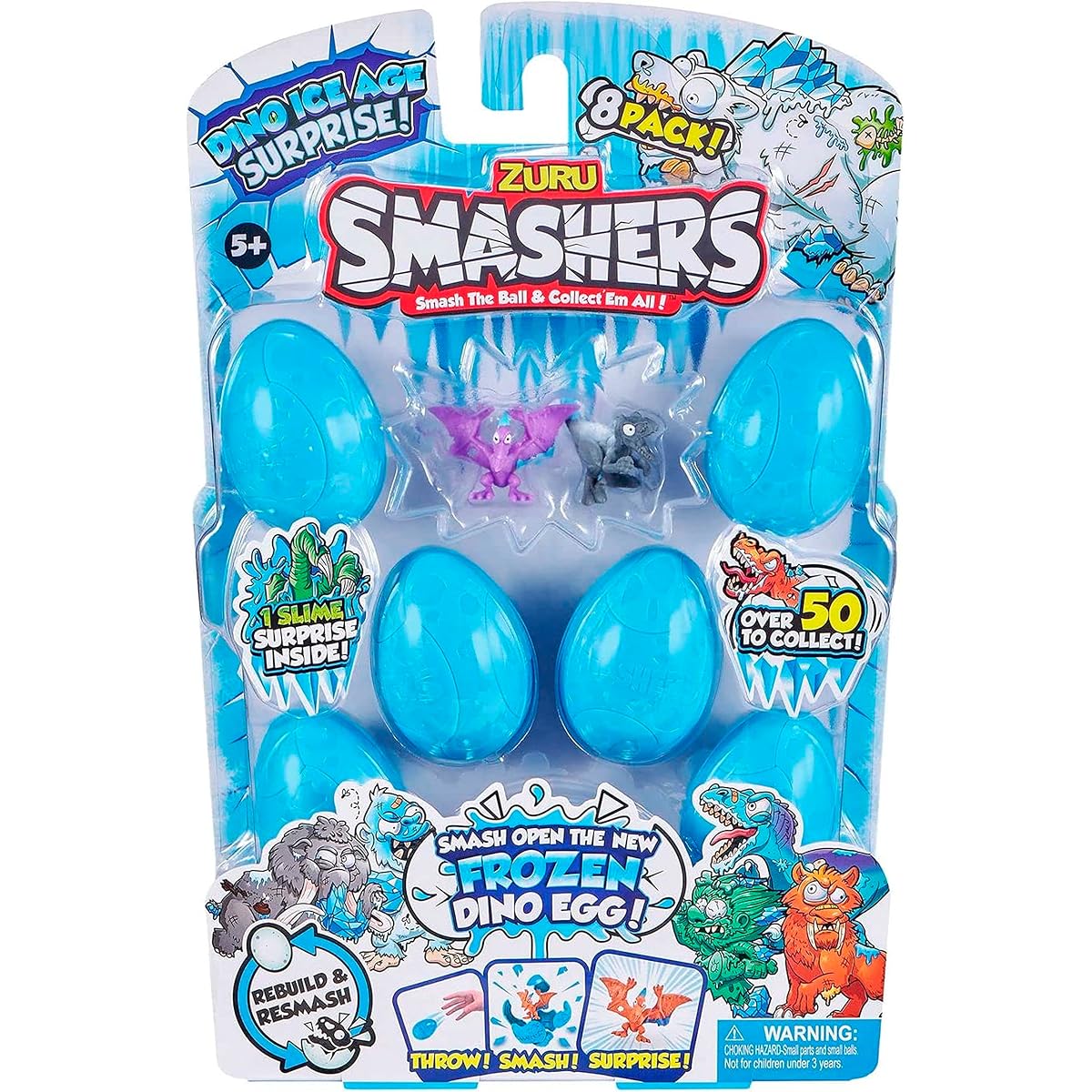 Smashers Dino Ice Age Pack of 8 ZURU units