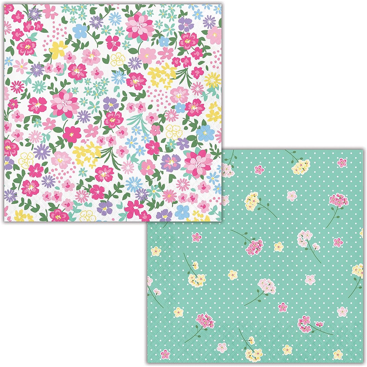 Floral Tea Party Napkins - 48 pieces
