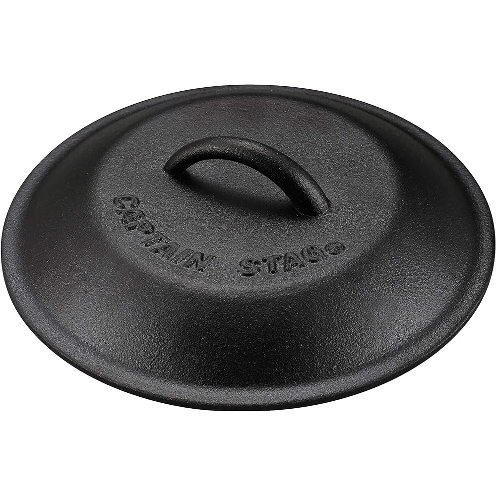 [Set purchase] CAPTAIN STAG Skillet Cover Lid 20cm UG-3065 + CAPTAIN STAG Kitchen Utensils Skillet Frying Pan 20cm UG-3028 + CAPTAIN STAG Glamping Kitchen Utensils Skillet Bamboo Plate UG-3018