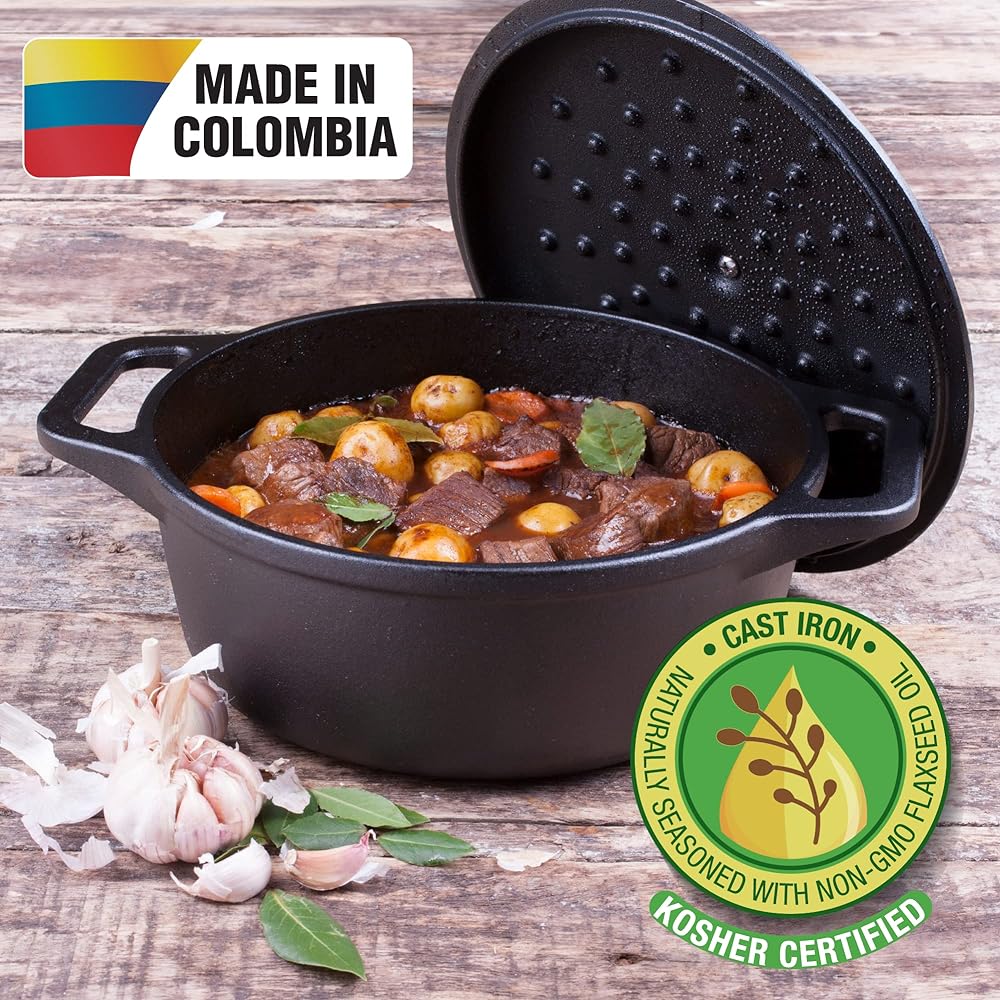 [Genuine Japanese Product] VICTORIA Victoria 4 Quart Dutch Oven 3.8L 35013 Cast Iron Dutch Oven Oven Grill Flaxseed Oil Seasoned