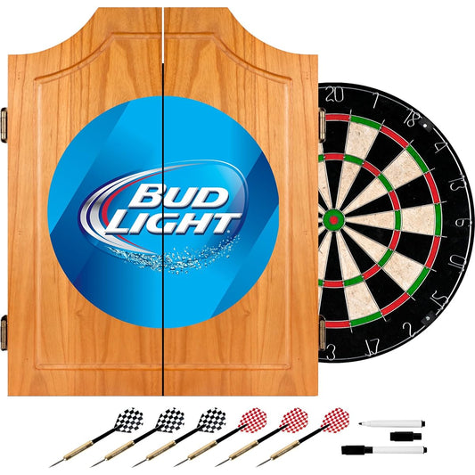 Bud Light Wooden Darts Cabinet Set