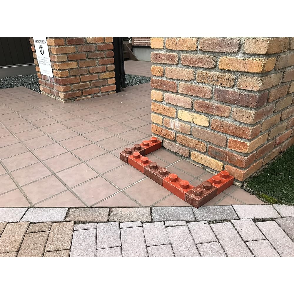 YPC Made in Japan Brick Block Flower Bed Gardening Outdoor Veranda Exterior Ren Block Garden Cover 6 Pieces WF Khaki