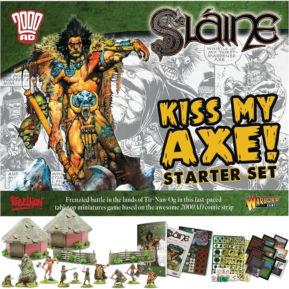 Warlord Games Wargames Delivery Slaine - Kiss My Axe Starter Set - 28mm Miniature Action Figures - Plastic Army Men for Miniature War Games