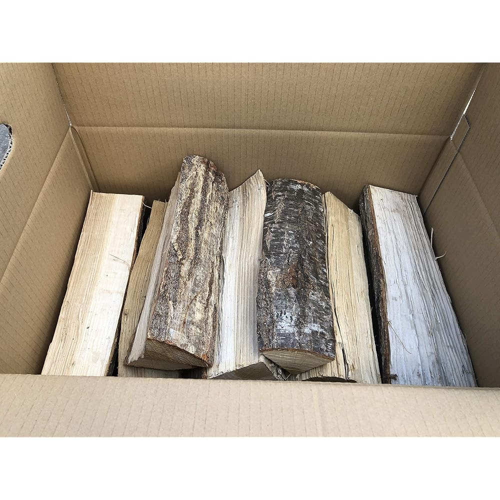 Northern Sangyo Co., Ltd. Nara Firewood, Firewood, Hardwood, Made in Iwate Prefecture [Long Burning, Low Smoke], Length Approximately 30cm, 20kg, Large Capacity, Cardboard Packed, Domestic Bonfire, Camping, Outdoor Stove, Fireplace