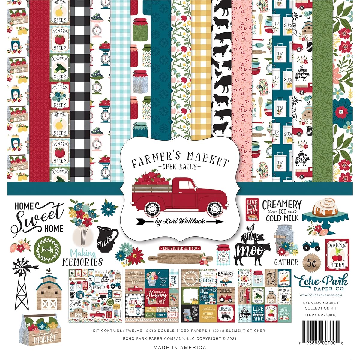 Echo Park Collection Kit 12"X12"-Farmer's Market -FM248016