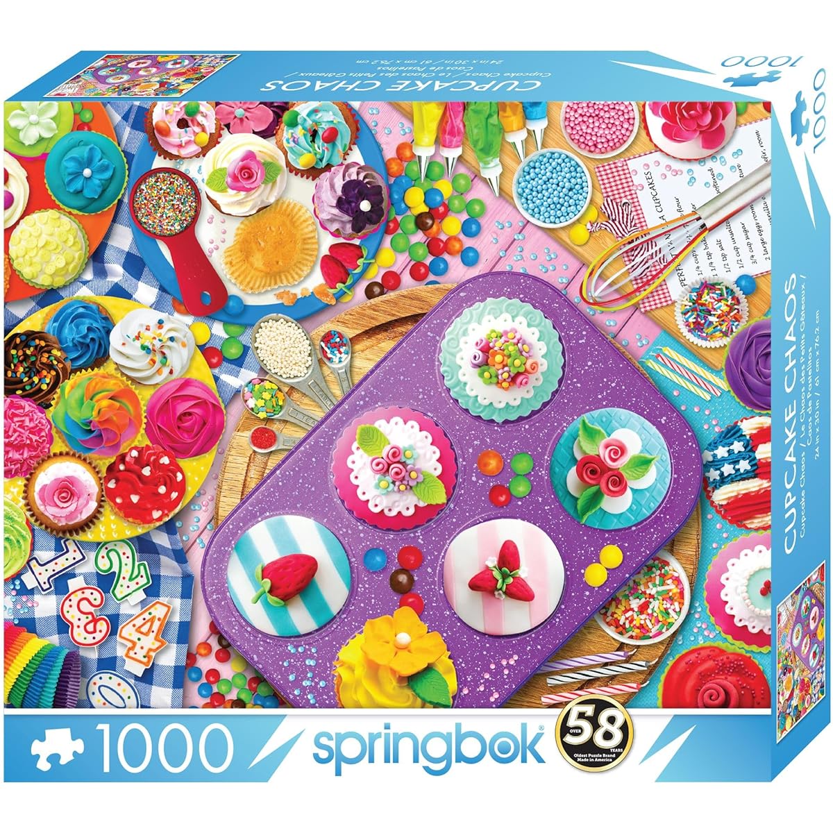 Springbok's 1000 Piece Jigsaw Puzzle Cupcake Chaos - Made in the USA