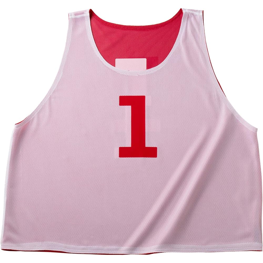 ATHLETIC MART Bibs (reversible) No. 1 to 12, numbered front, front, and back, 12-piece set [storage mesh bag included] [6 colors of bibs] Free for men and women, adults, elementary school students, soccer, basketball, school, lacrosse, futsal