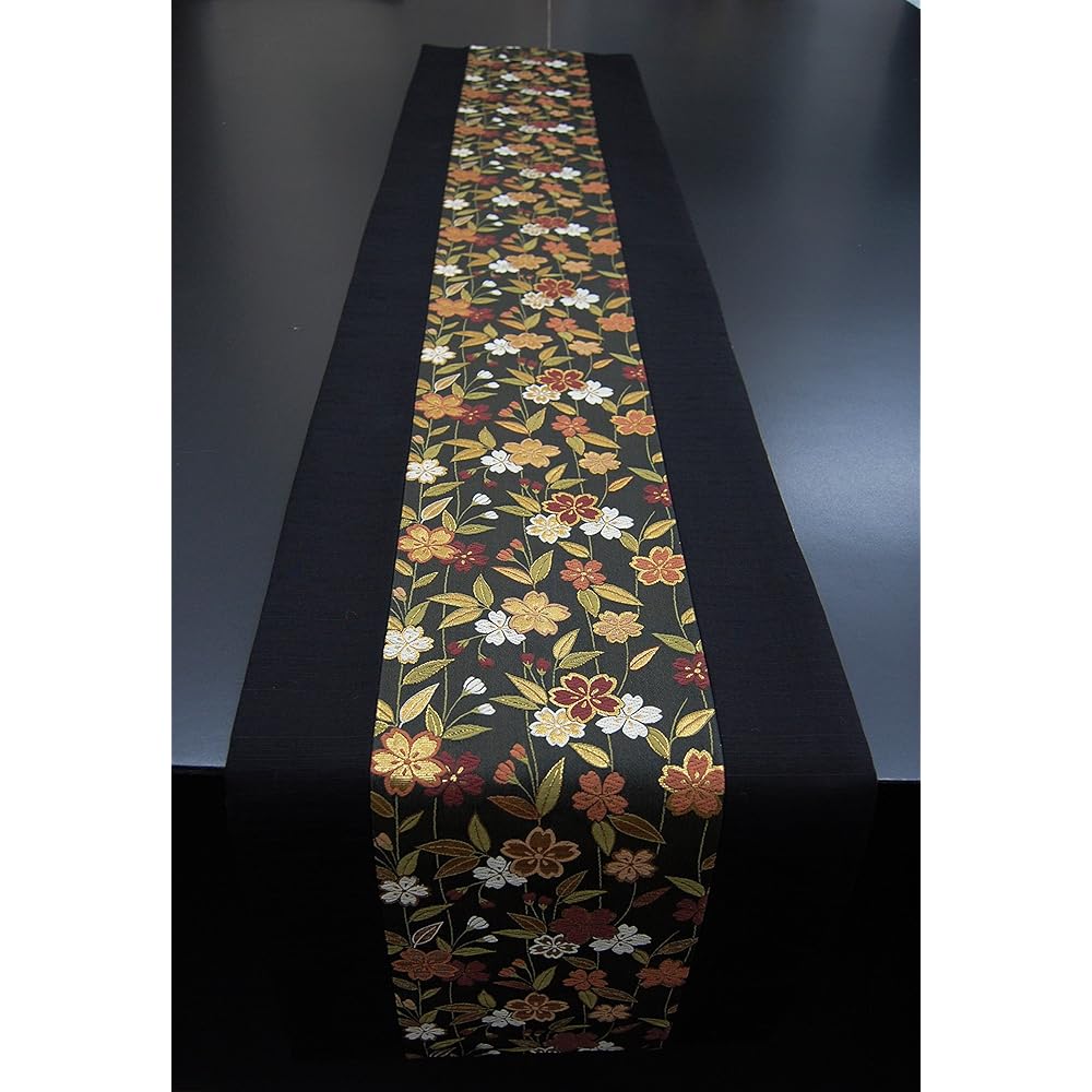 Japanese Style Kimono Table Runner Reversible Brocade Obi Boxed 150cm (Sakura)