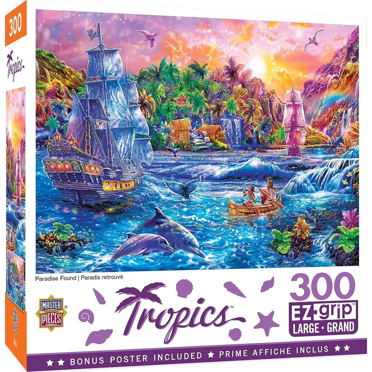 MasterPieces 300 Piece Easy Grip Jigsaw Puzzle - Paradise Found - 18"x24"