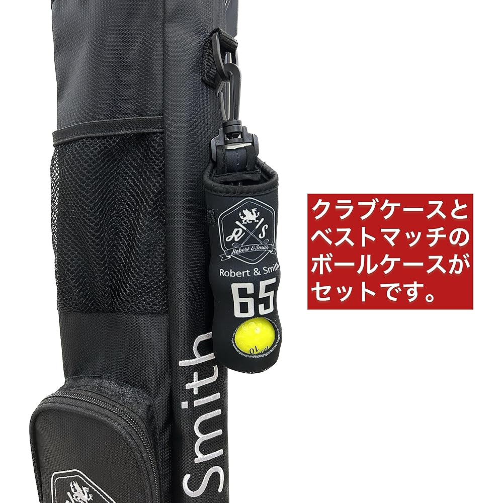 [Robert&Smith] Golf bag stand type golf case 《Ball case included! 》 Light and compact, perfect for practice! (Can hold 7 screwdrivers, can store screwdrivers, comes with a hood, has a large pocket) Also makes a great gift!