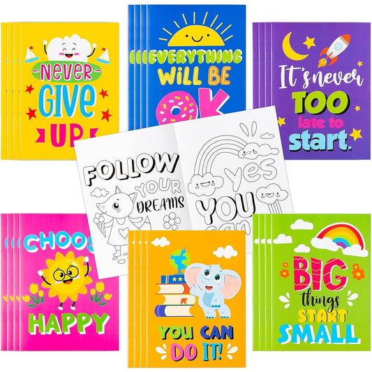 24 Inspirational Coloring Books for Kids 4-8 Years Old Girls Boys Inspirational Quotes Coloring Book Kids Inspirational Gift Back to School Supplies Party Favors Stress Relaxation Teacher Gift