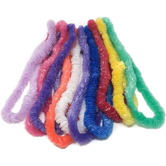 200 Piece Plastic Flower Lei Bulk Assortment – Tropical Lei Luau Party Supplies