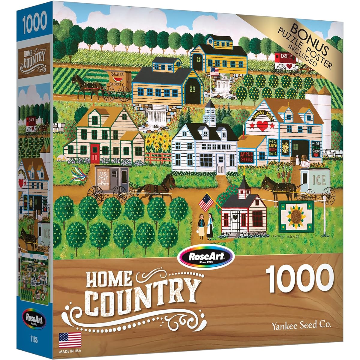 RoseArt Home Country Jigsaw Puzzle 1000 Pieces Yankee Seed Co.
