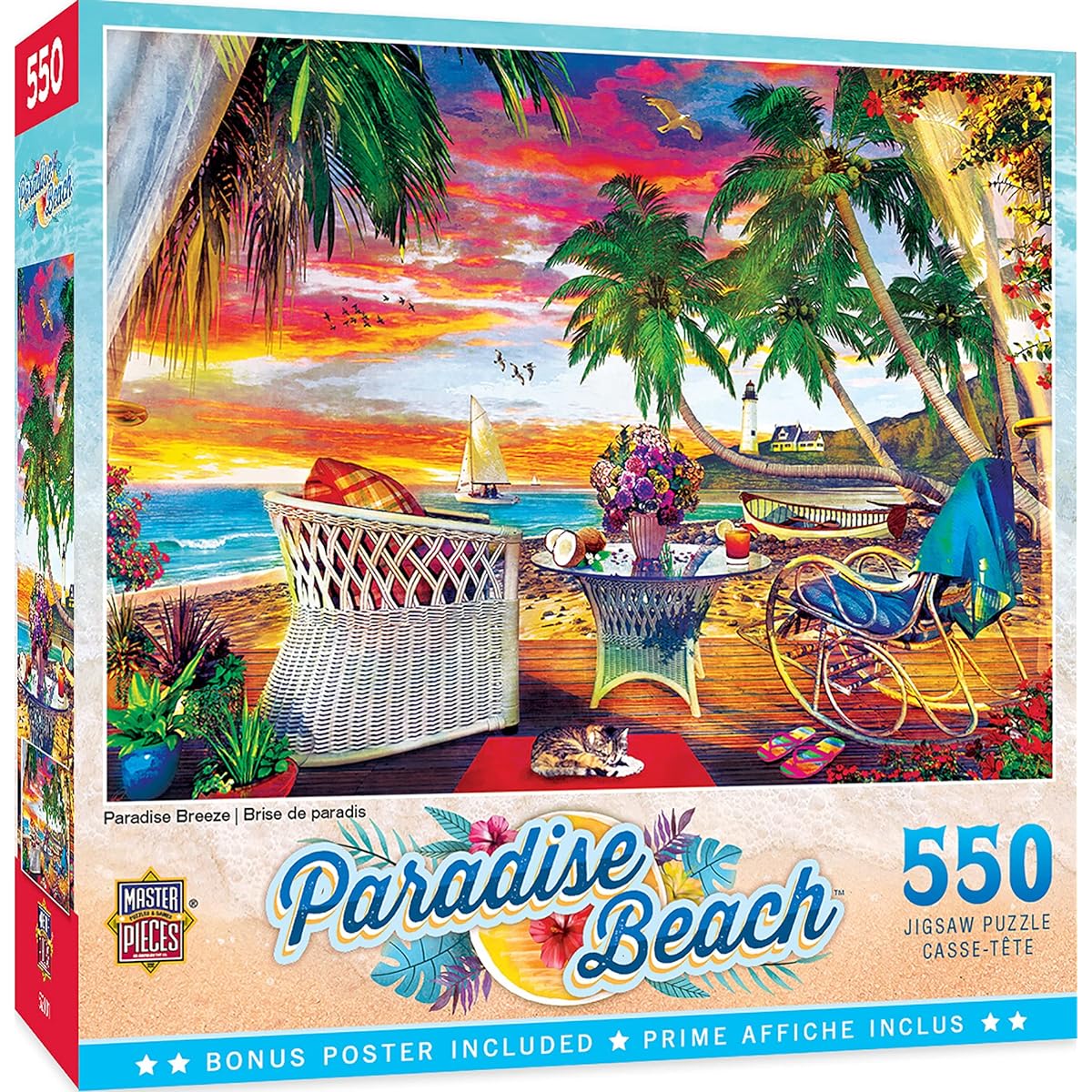 MasterPieces Jigsaw Puzzle 550 Pieces for Adults/Family/Kids Paradise Breeze 18"x24"