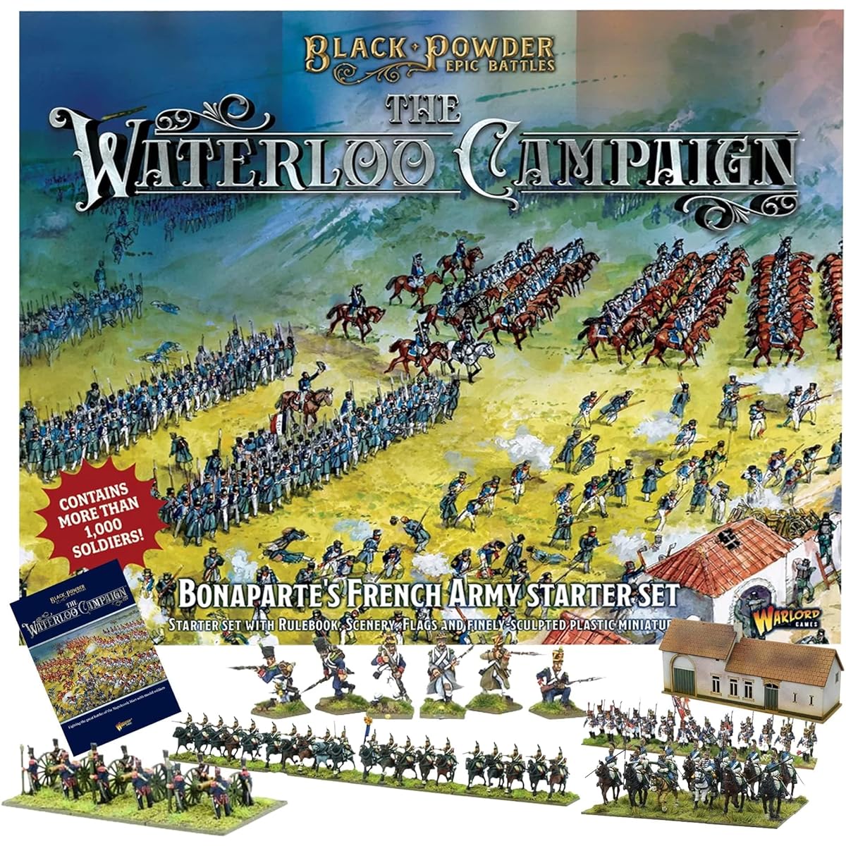 Wargames Delivery Warlord Games Black Powder War - Epic Battle: Waterloo: Bonaparte French Army Starter Set, Revolutionary War Tabletop Toy Soldiers for Miniature Warfare