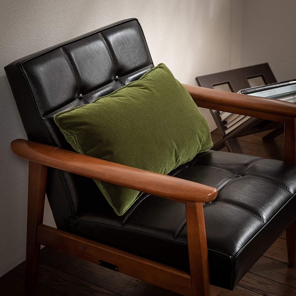 Karimoku 60 Half Cushion Moquette Green K36152QOK