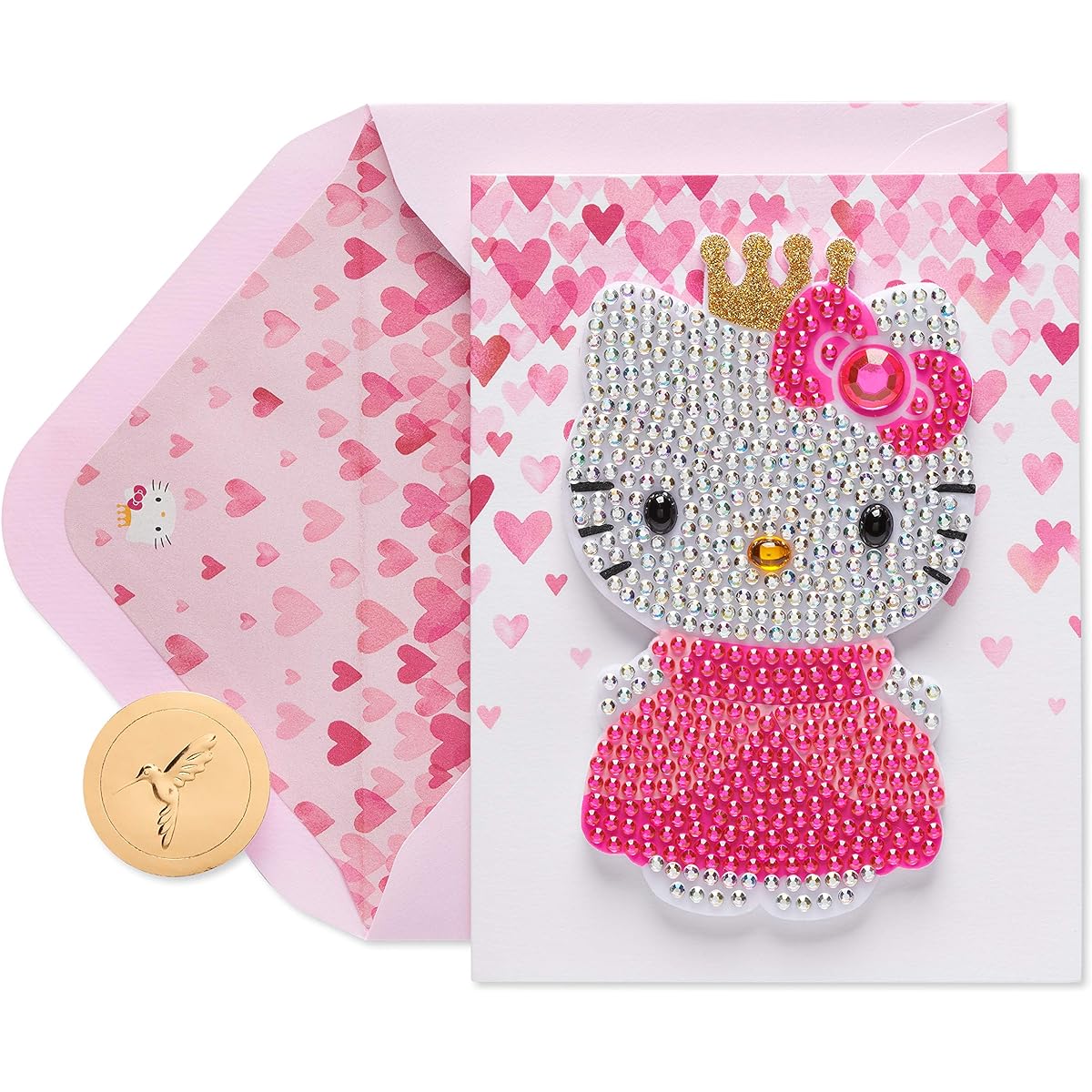 Papyrus Hello Kitty Birthday Card for Girls (Gem Patch)