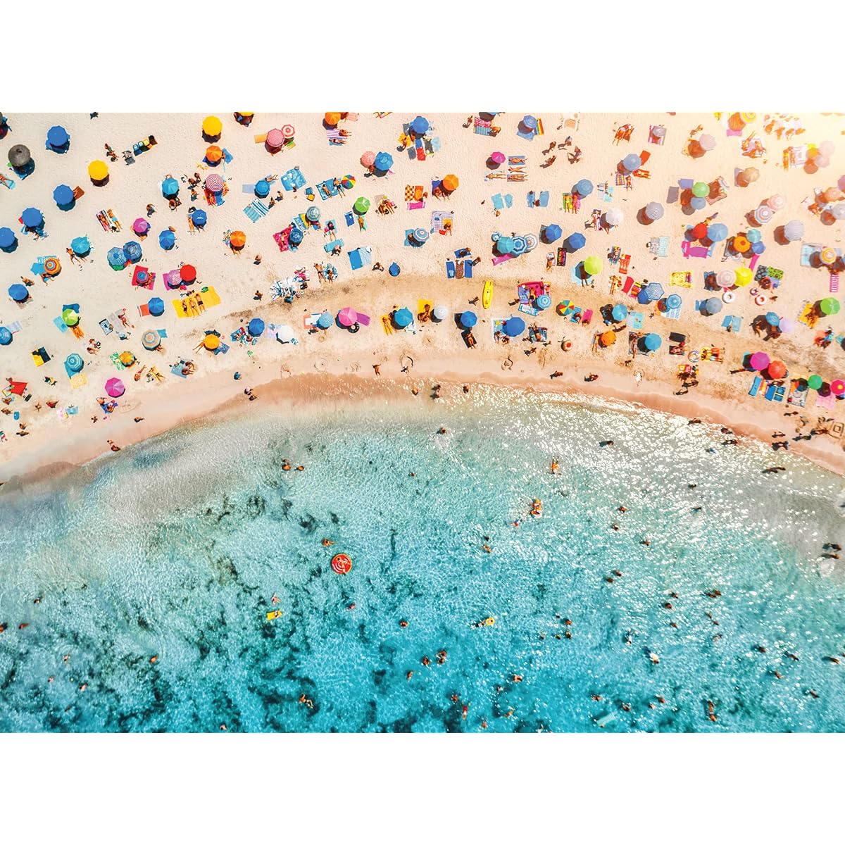 The Game Club - Beach 'Brellas - Jigsaw Puzzle - Bright, Unique Beach and Ocean Puzzles - Fun Challenges for Adults, Teens and Kids (500 Piece Puzzle)