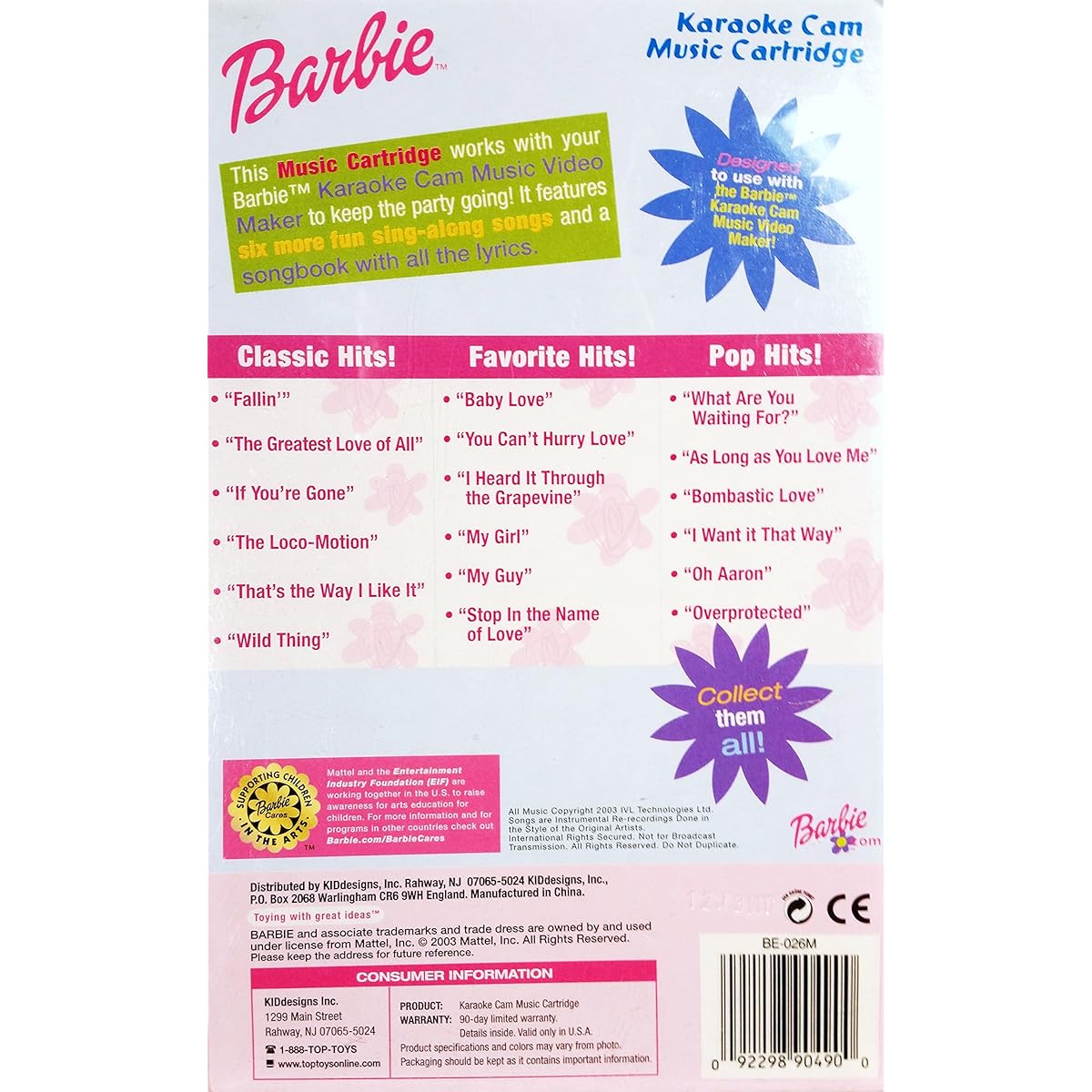 Barbie Karaoke Cam Music Cartridge