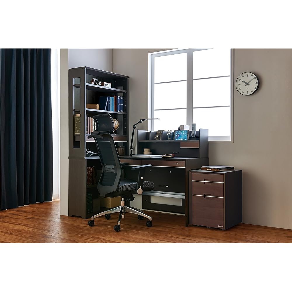 KOIZUMI Study Desk PC Desk WISE 90 Bridge BW Color KWA-654BW Size: W890 x D225 x H333mm
