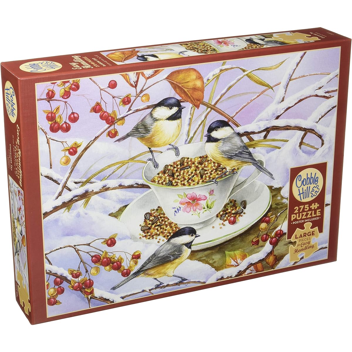 Cobble Hill Chickadee Tea by Artist Jane Maday 275 Piece Jigsaw Puzzle