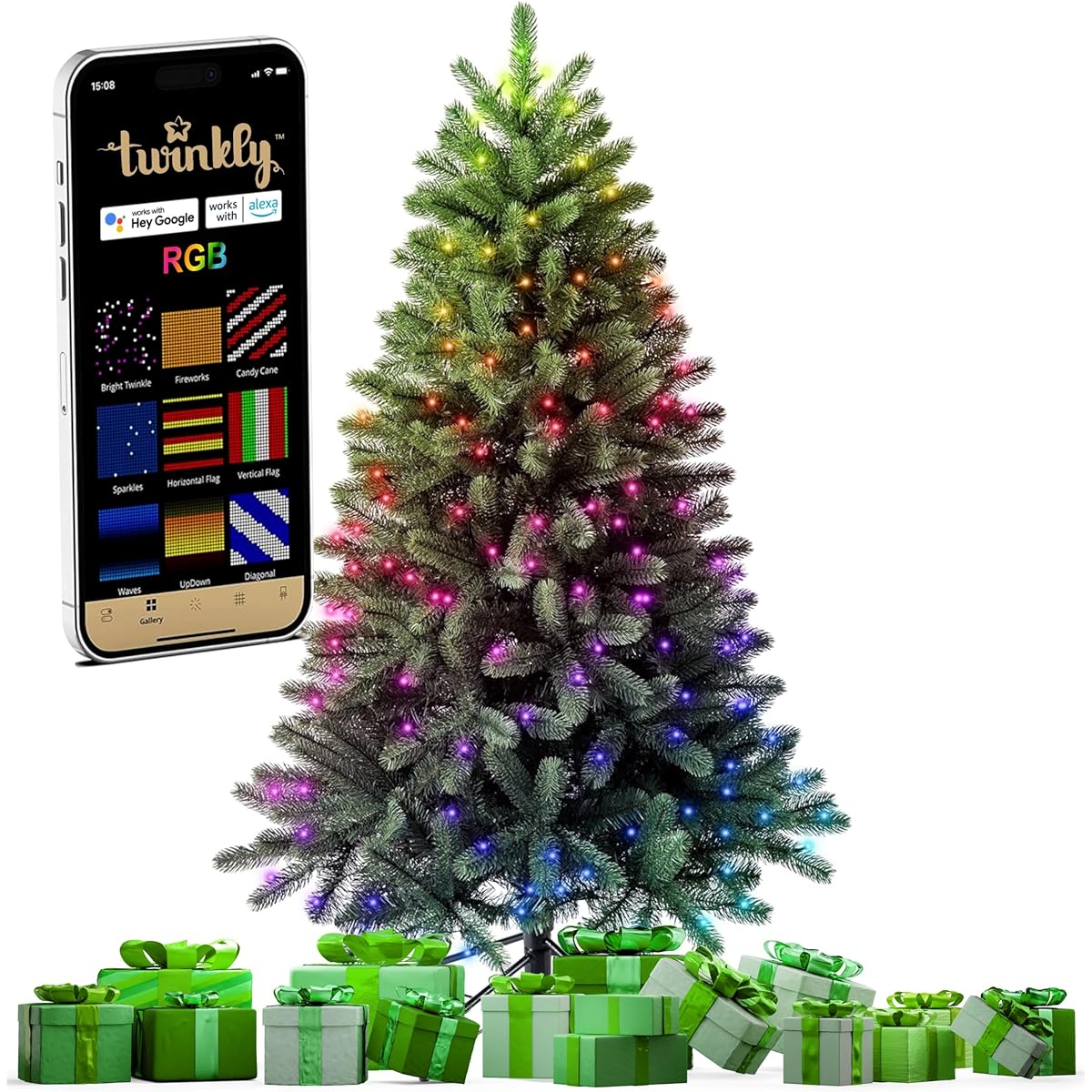Twinkly 5ft Regal Pre-lit Tree 270 Twinkle App Controlled RGB LED Lights