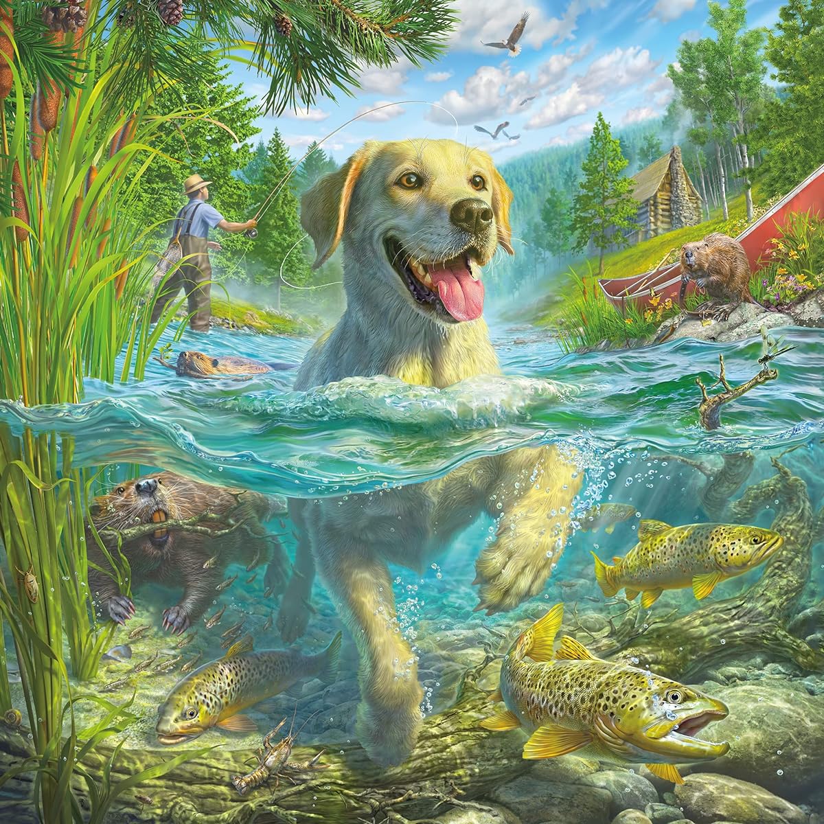 Ceaco - Mark Fredrickson - Keeping Fish - 550 Piece Jigsaw Puzzle