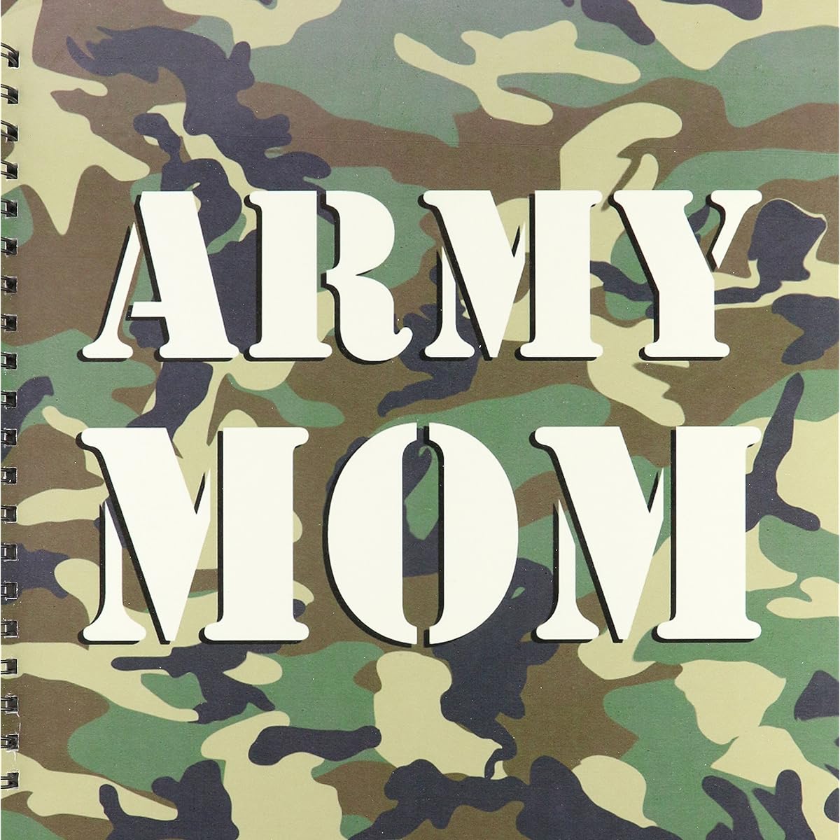 3dRose db_15405_2 Army Mom Green Camouflage Memory Book 12x12 inches