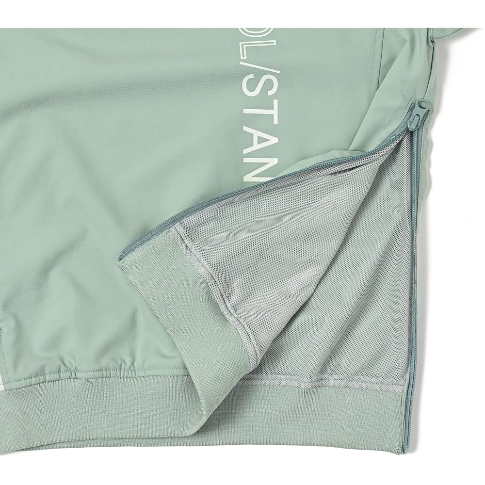 [Delsol] 7763 GRN Lined Mesh Short Sleeve Pullover Delsol Golf Golf Wear Women's Spring Summer Outerwear Sneed Jack Blouson Green M L LL 3L Large Size Loose Women's Tops