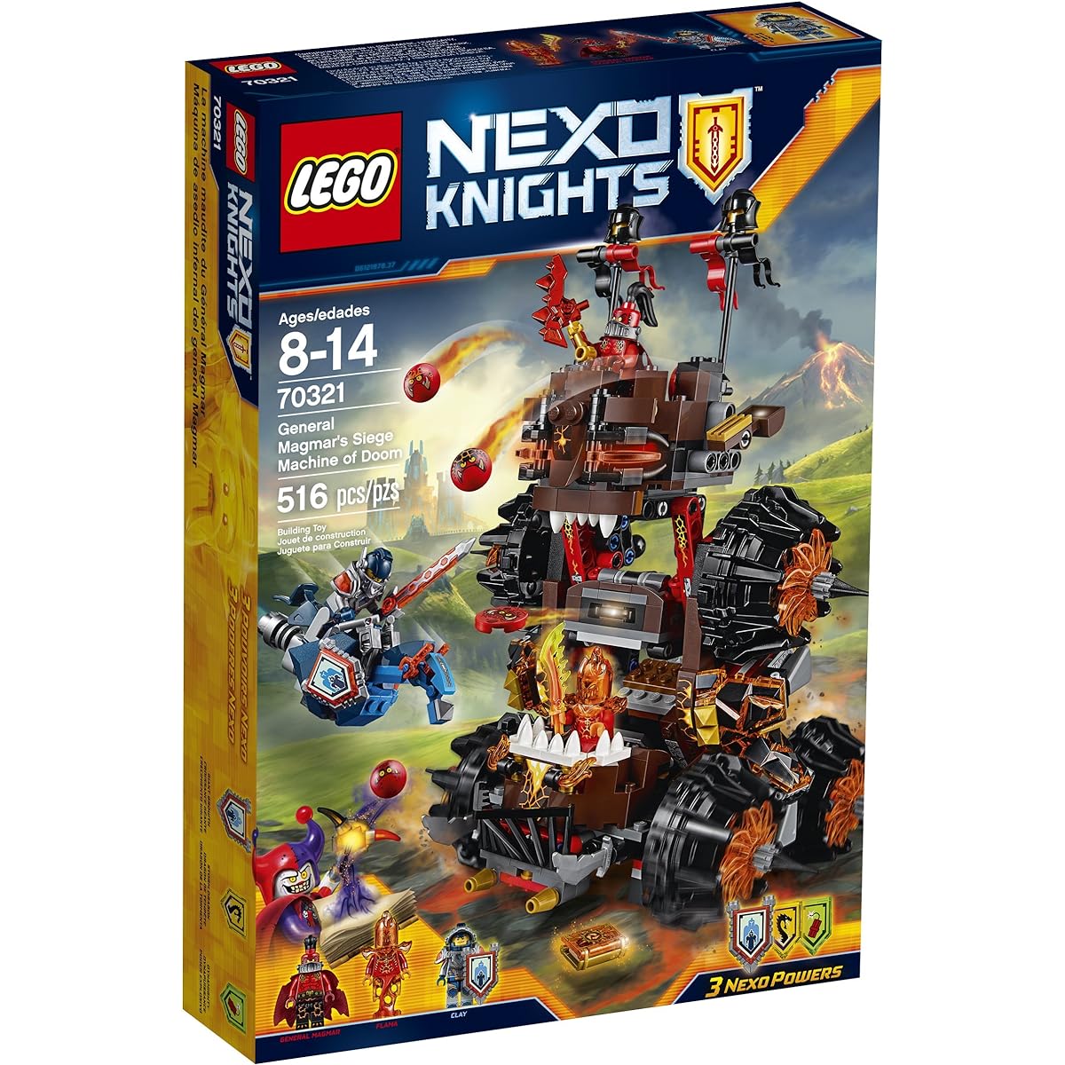 LEGO Nexo Knights 70321 General Magmar's Siege Machine of Doom Building Kit (516 Piece) by LEGO