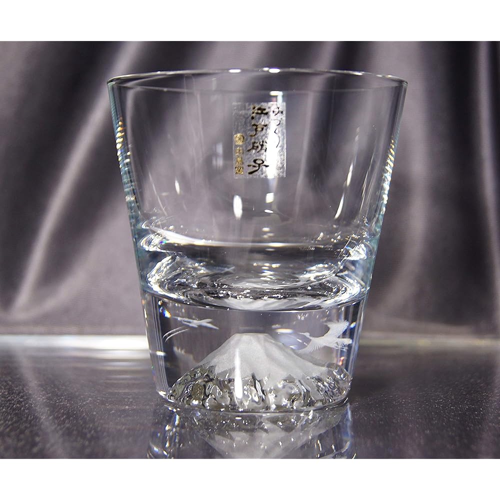 Mt.Fuji glass [3D internal engraving/Patent No. 6083006] Mt.Fuji rock glass Kappa stone Crane and airplane [Tajima Glass x CTI] Made in Japan Celebrations Gifts Anniversaries Entrance celebrations Employment celebrations