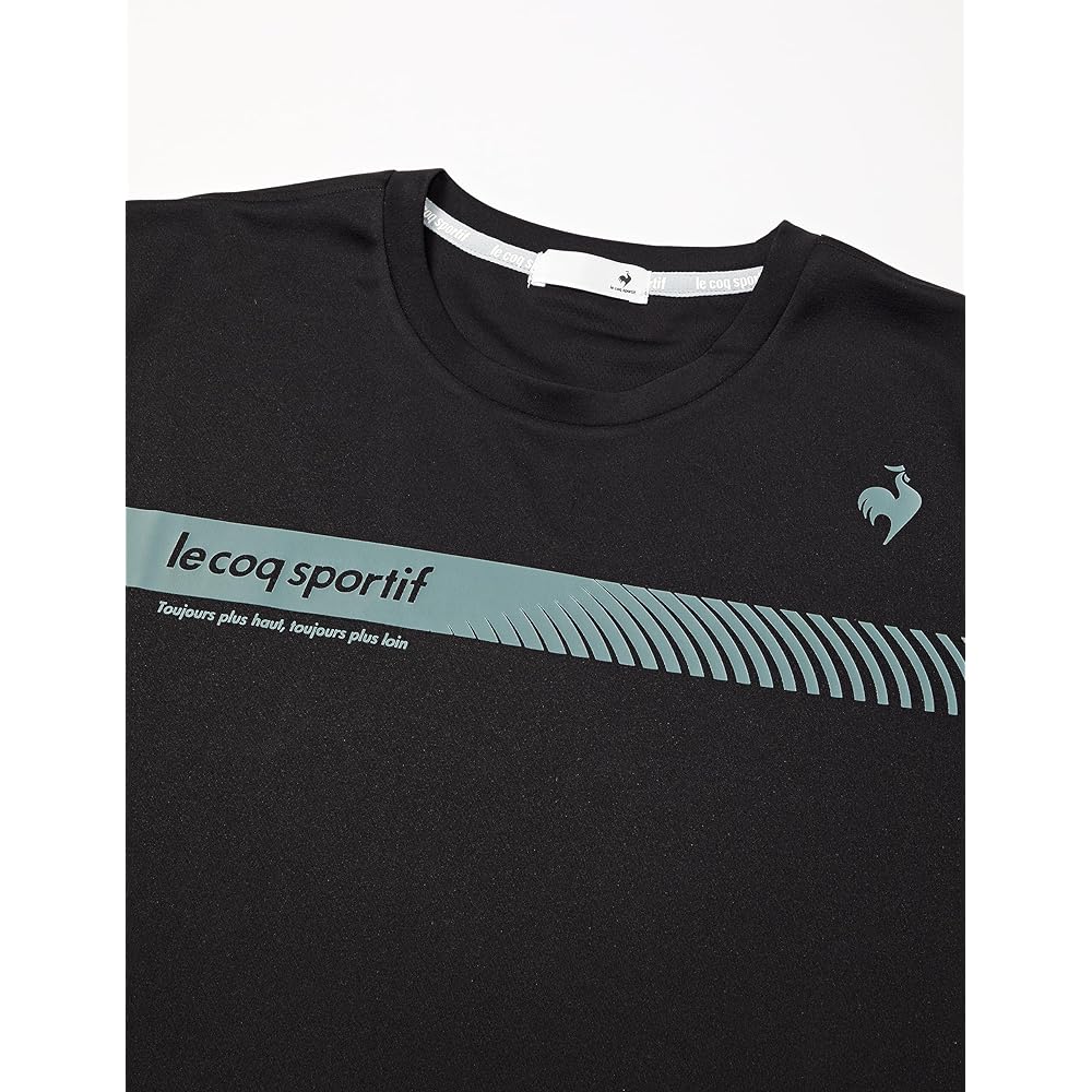 [Le Coq Sportif] Practice Shirt, Printed Practice Shirt, Sweat Absorbent, Quick Drying, UV CUT (UPF50+) SUNSCREEN Practice, Colorful, Short Sleeve QTMWJA05