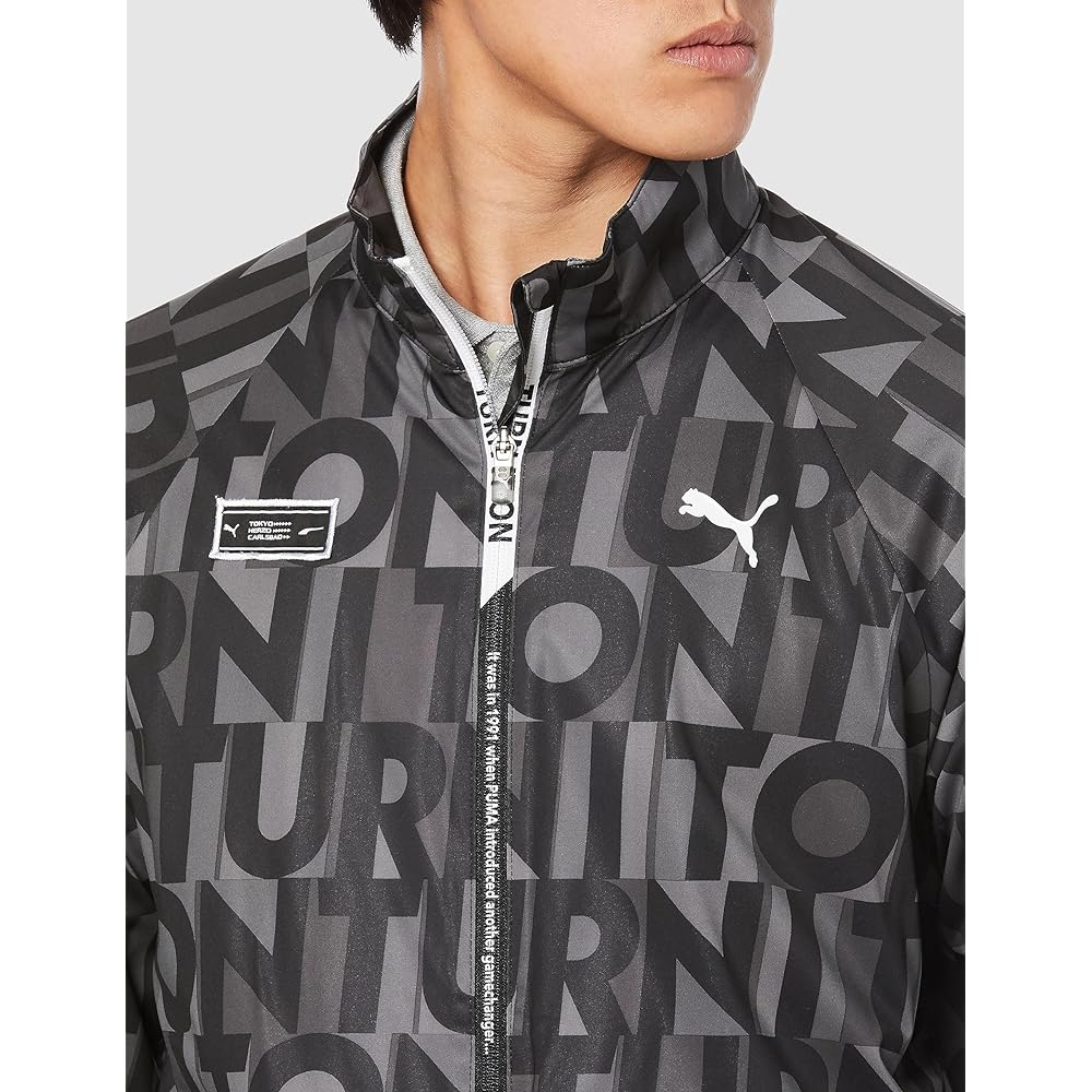 [PUMA] Men's Blouson Golf Hyper Stretch Print FZ Stand Collar Blouson 624901
