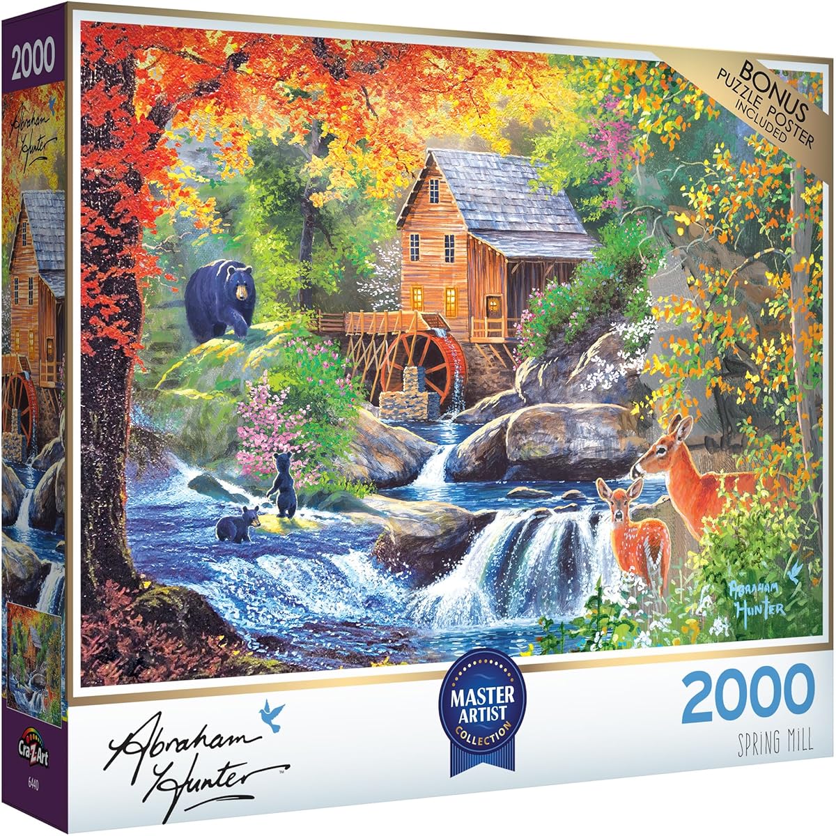 RoseArt Abraham Hunter Jigsaw Puzzle 2000 Piece Spring Mill