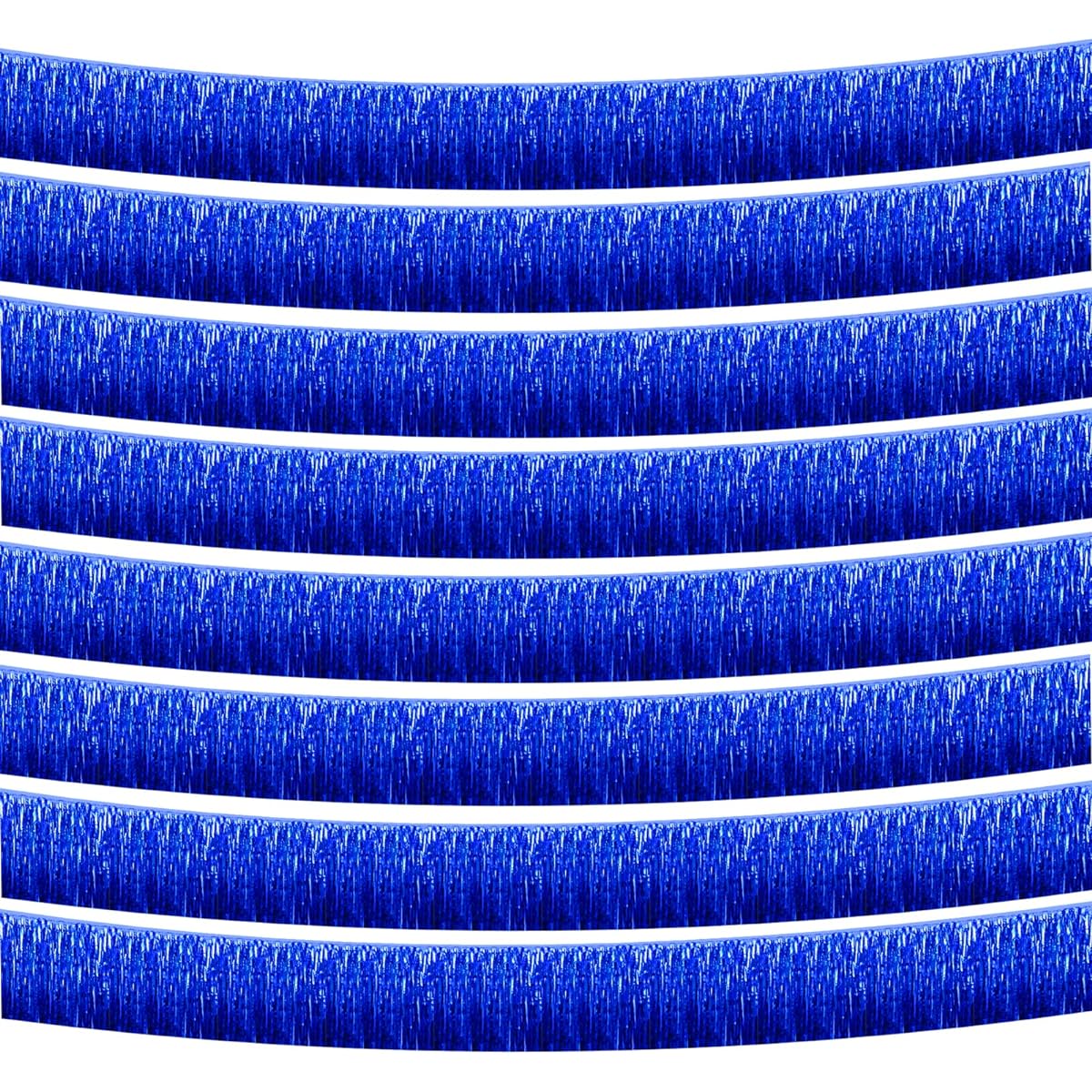 10ft Foil Fringe Garland Metallic Tassel Banner Wall Hanging Tinsel Streamer Backdrop for Parade Floats (Blue)