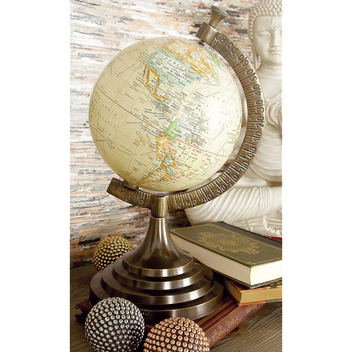 [Deco 79] Deco 79 Aluminum Globe Decor for Your Kids 28326 [Parallel Import]
