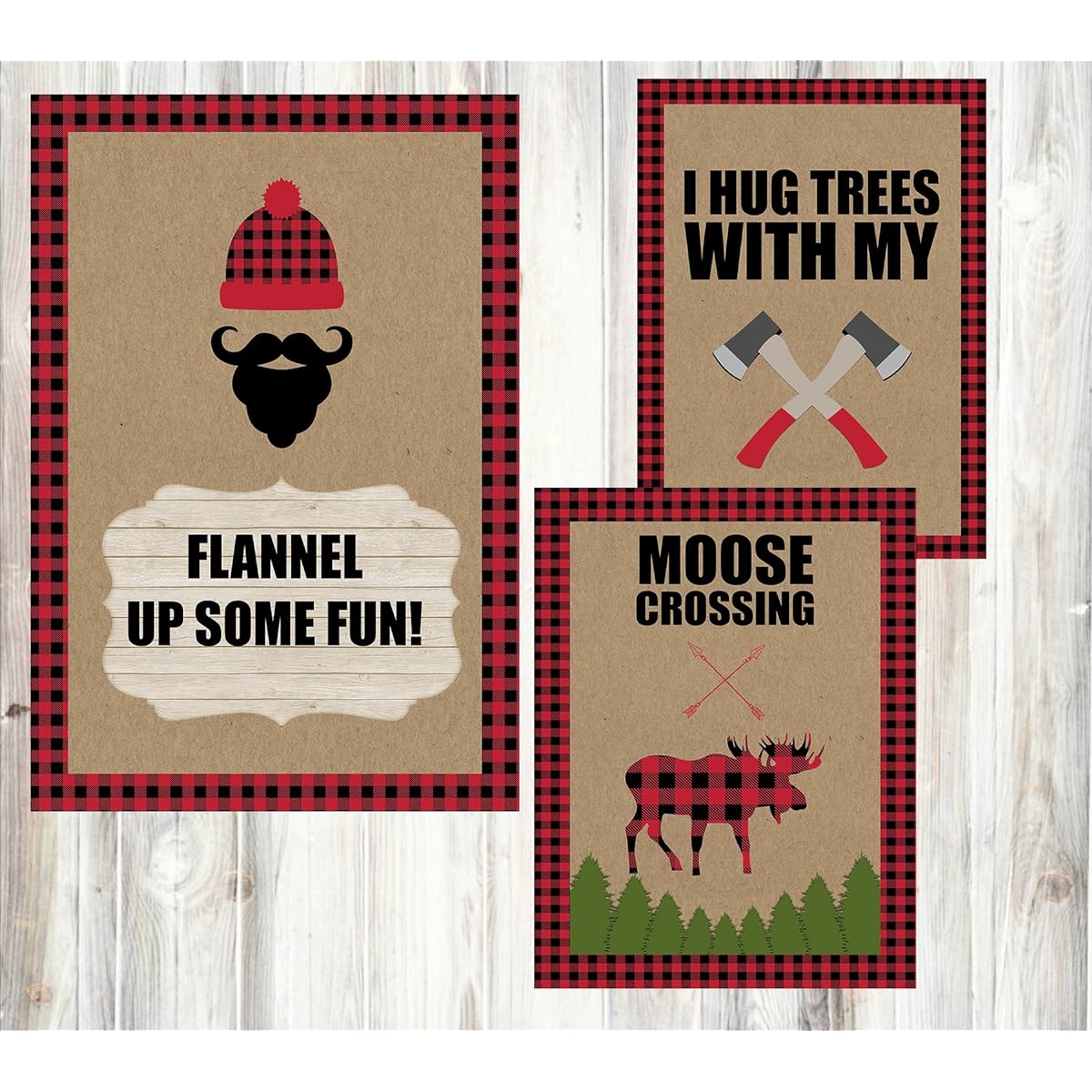 Silly Goose Gifts Lumberjack Flannel Camping Outdoor Themed Party Decorations Decorations