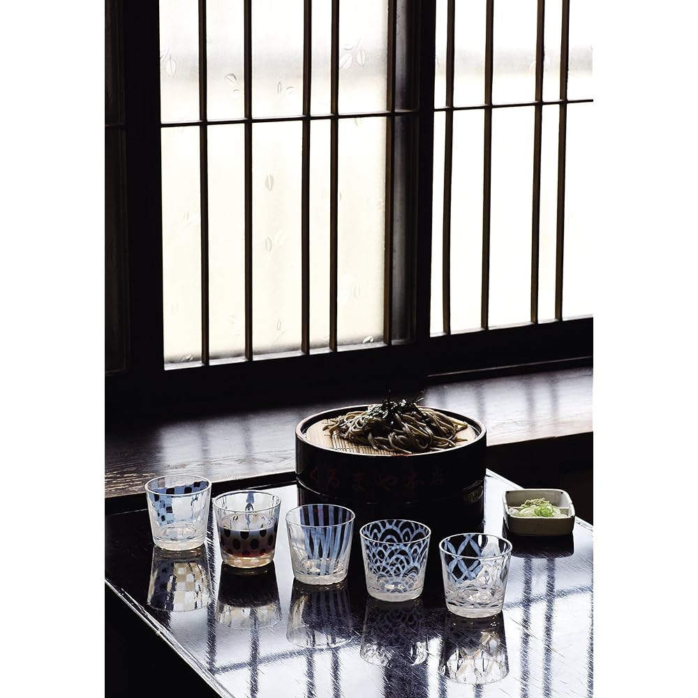 Hirota Glass Soba choko set Taisho Roman Glass 5-piece set TR-5003