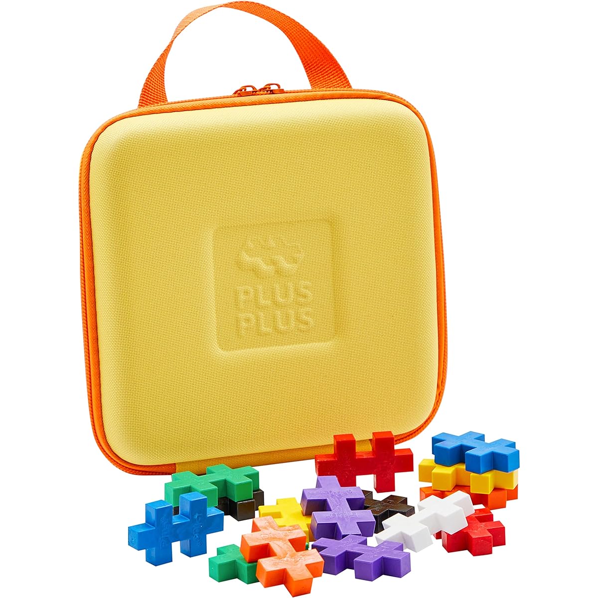 PLUS PLUS Big - Travel Case with 15 Big Pieces - Construction Stem/Steam Toy Interlocking Large Puzzle Blocks for Toddlers and Preschoolers