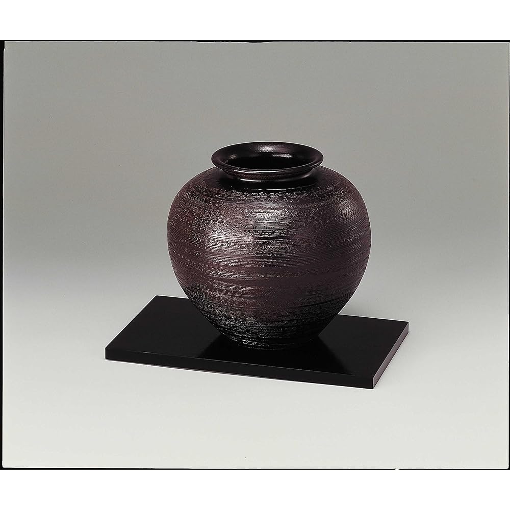 Yamaga Lacquerware Wooden Flower Stand Rectangular Ebony Style (No. 14)