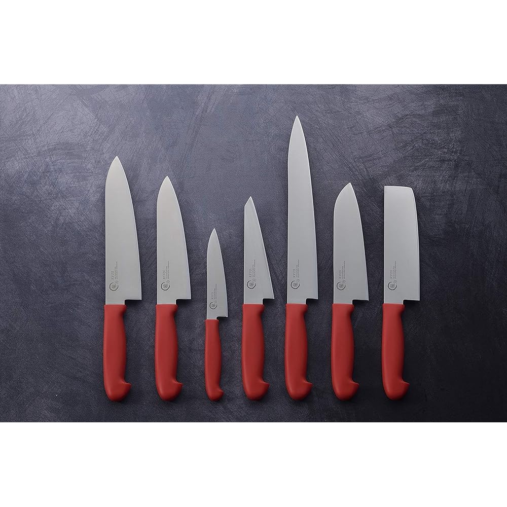 Shimomura Kogyo Made in Japan Antibacterial Handle [Ryuji Color Grip] Gyuto 330mm Green AUS8 Steel Dishwasher Safe HACCP Compliant RYC-18G Made in Niigata Tsubame-Sanjo